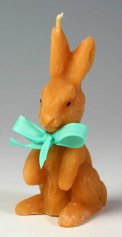 Beeswax candle, Hand Poured - rabbit