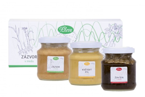 Honey Gift Box - Ginger, Flower Pollen, and Ginseng in Honey