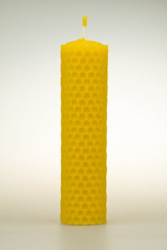 Svíčka ze včelího vosku Pleva, šíře 30mm výška 100mm