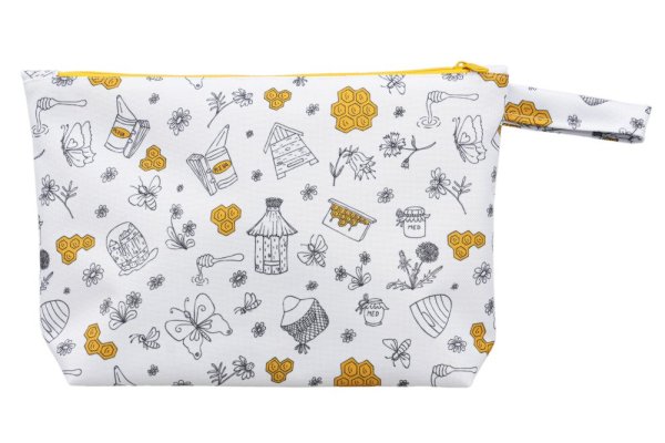 Dětská přírodní kosmetika v taštičce, různé vzory - Vzor: Tmavý včelí motiv