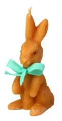 Beeswax candle, Hand Poured - rabbit