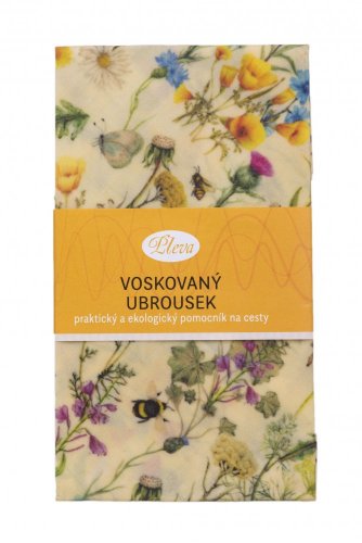 beeswax-wraps 38x38 - colour: flowers with insects