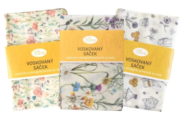 Voskovaný sáček 35x38 cm, různé vzory - Vzor sáčku: Včelí svět Hanky Plevové