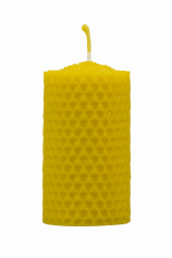Candle from beeswax, width 40mm, height 67mm