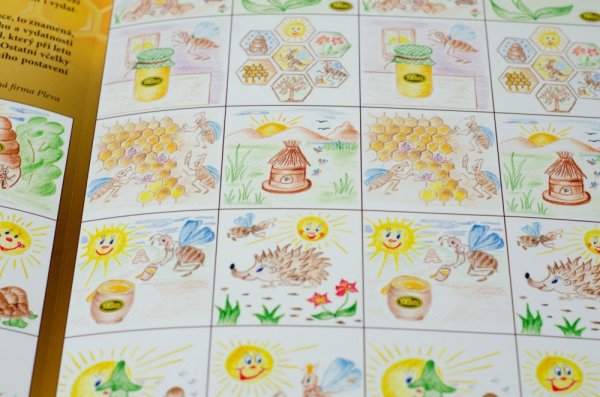 Das Memo-Spiel, Zeichnungen von Hana Foff Plevová - Zeichnung: Bienen und