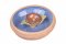 Ceramic Round Bird Bath for insects and birds - Drinker: with flower