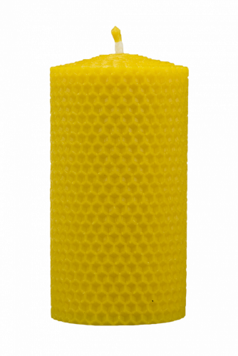Beeswax candle, Hand rolled - width 60mm - Height of candle: 100 mm