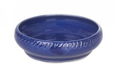 Kerzenhalter aus Keramik - dunkelblaue Schale