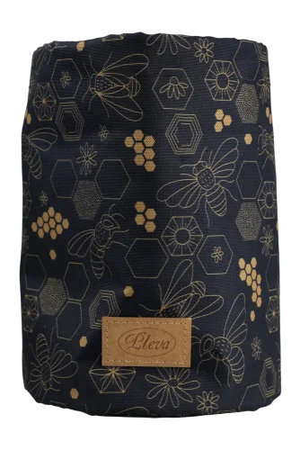 Fabric Cosmetic Organizer Bag, various patterns - Pattern: Dark bee design
