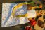 Cotton shopping bag, various patterns - Pattern: Dark bee design