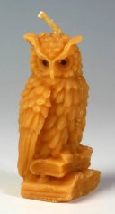 Beeswax candle, Hand Poured - Big Owl