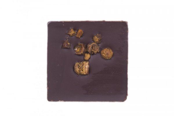Zartbitterschokolade mit Perga (Bienenbrot) 77% - Gewicht: 50 g