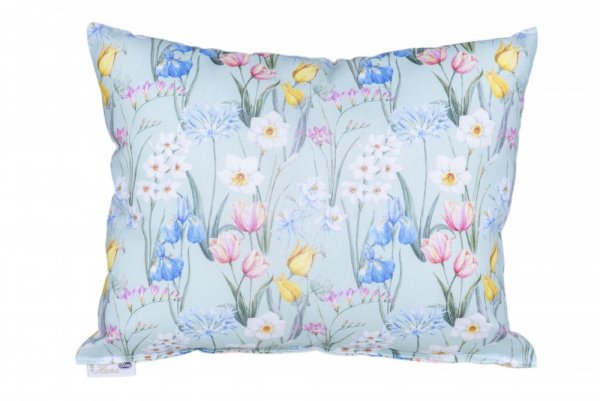 Premium Herb pillow for a good sleep, big - Luxury pillow pattern: L03 Spring blooms on menthol