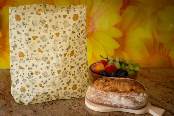 Voskovaný sáček 35x38 cm, různé vzory - Vzor sáčku: Včelí svět Hanky Plevové