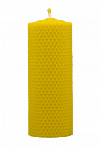 Beeswax candle, Hand rolled - width 60mm - Height of candle: 200 mm