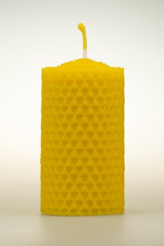 Svíčka ze včelího vosku Pleva, šíře 40mm výška 67mm