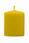 Svíčka ze včelího vosku Pleva, šíře 60mm, různé výšky - Výška svíčky: 133 mm