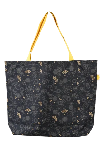 Waschbare Tasche aus robustem Material, verschiedene Muster - Muster: Blau-weiße Zickzack-Streifen