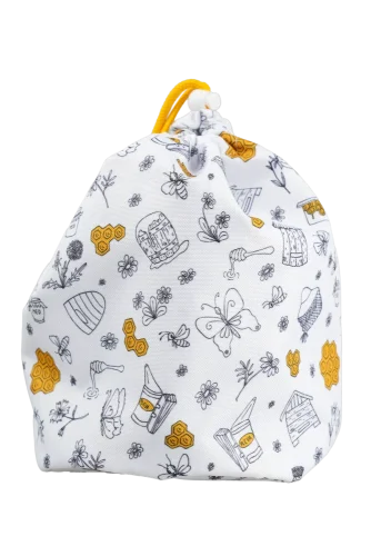 Fabric Cosmetic Organizer Bag, various patterns - Pattern: Dark bee design