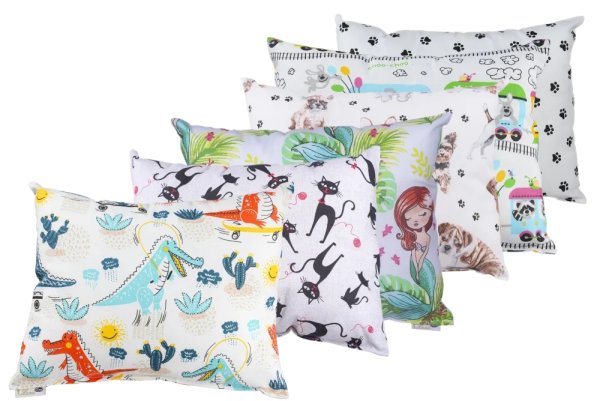 Children's herb pillow, large - Pattern: D53 Mermaid