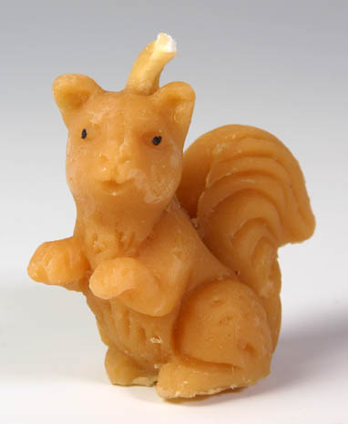 Candle from beeswax - squirrel