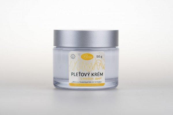 Day cream with honey - Weight: 120 g in glass