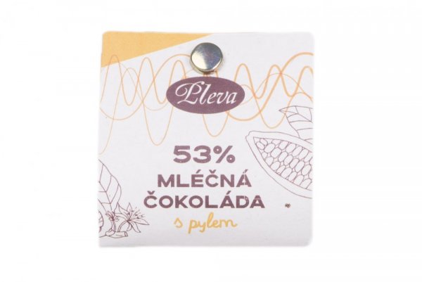 Mléčná čokoláda s pylem 53% - Hmotnost: 4 g