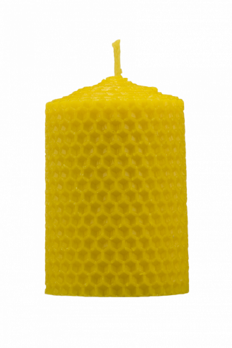 Svíčka ze včelího vosku Pleva, šíře 50mm, různé výšky - Výška svíčky: 133 mm