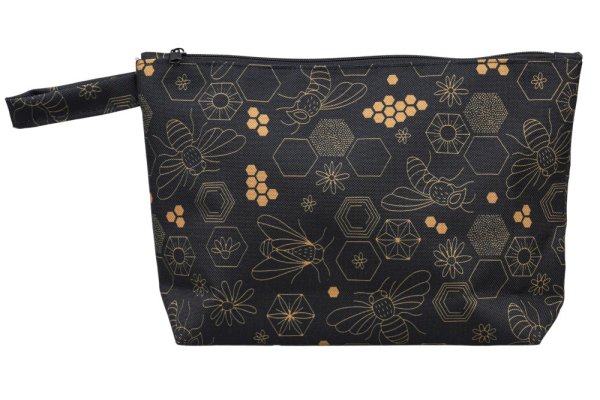Kosmetiktasche, verschiedene Muster - Muster: Dunkles Bienenmotiv