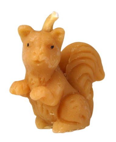 Candle from beeswax - squirrel