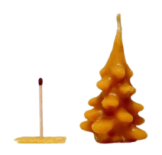 Beeswax candle, Hand Poured - Medium Tree