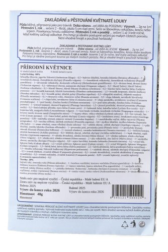 Osivo Česká přírodní květnice - luční trvalky - Hmotnost: 40 g