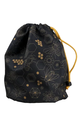 Fabric Cosmetic Organizer Bag, various patterns - Pattern: Dark bee design