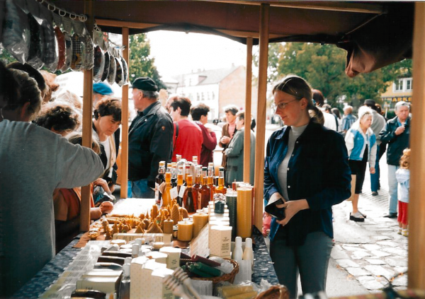 Petra at the Beekeeping Days in Nechanice, 2001