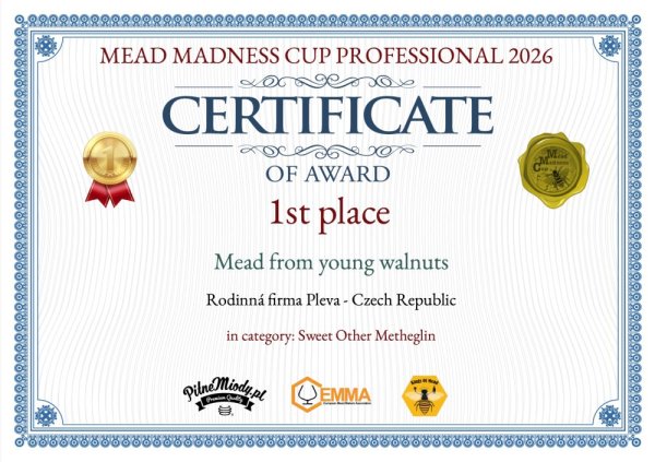 Mead from young walnuts 0,5l - limited edition