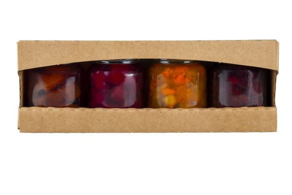 Set of 4 varieties of baked teas with honey