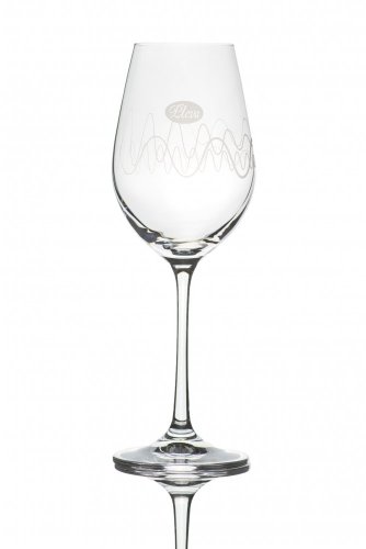 Mead glasses from Pleva - Honigweinglas: 1 pc with wavy lines + 1 pc with a castle