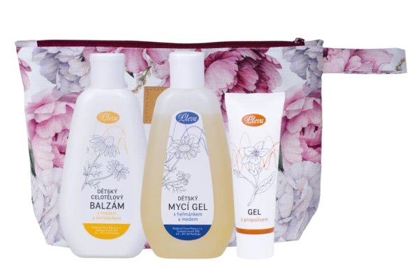 Dětská přírodní kosmetika v taštičce, různé vzory - Vzor: Tmavý včelí motiv