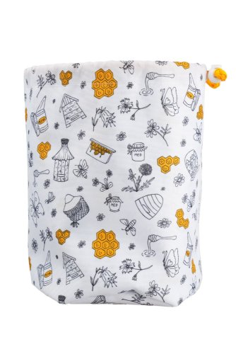 Fabric Cosmetic Organizer Bag, various patterns - Pattern: Peonies