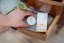 Lip balm with honey in a pot