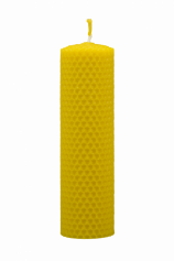 Svíčka ze včelího vosku Pleva, šíře 40mm výška 133mm