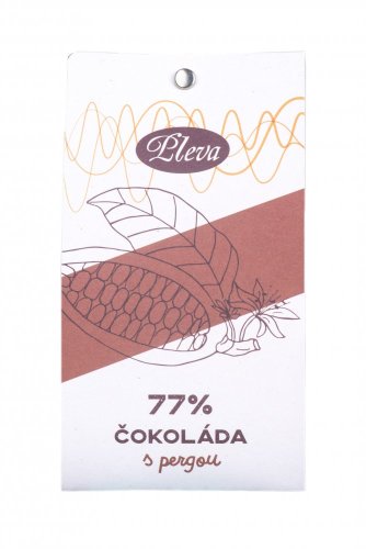 Hořká čokoláda s pergou 77% - Hmotnost: 50 g