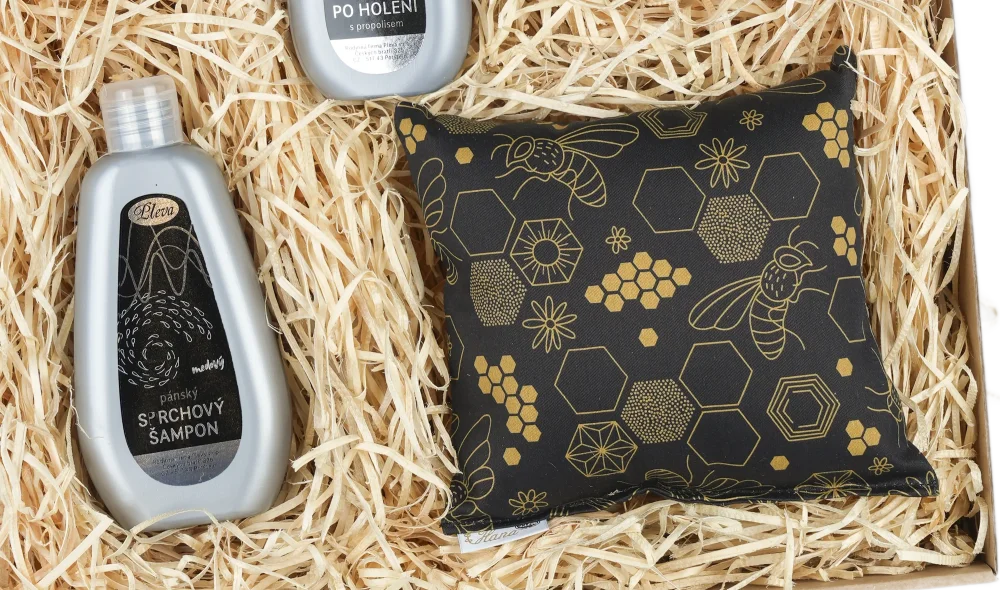 Dárková sada Včelí péče pro muže, Pleva