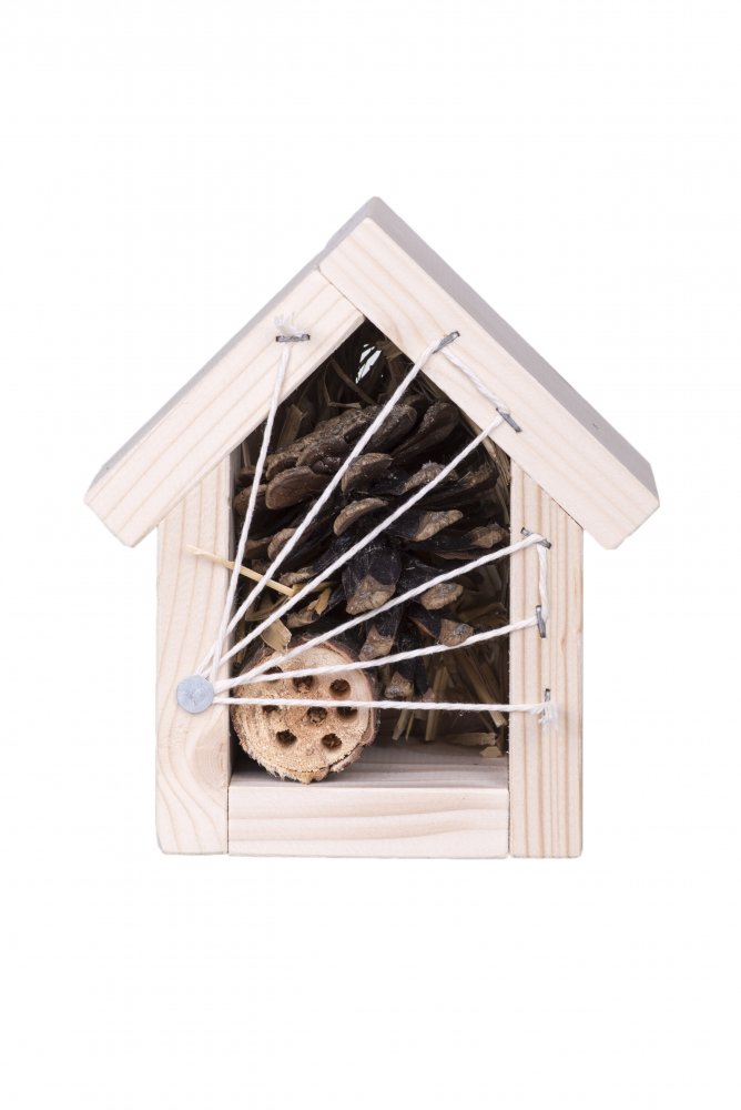 Pleva Hmyzí hotel pro užitečný hmyz a včelky samotářky - dřevěný, 16 x 14 cm