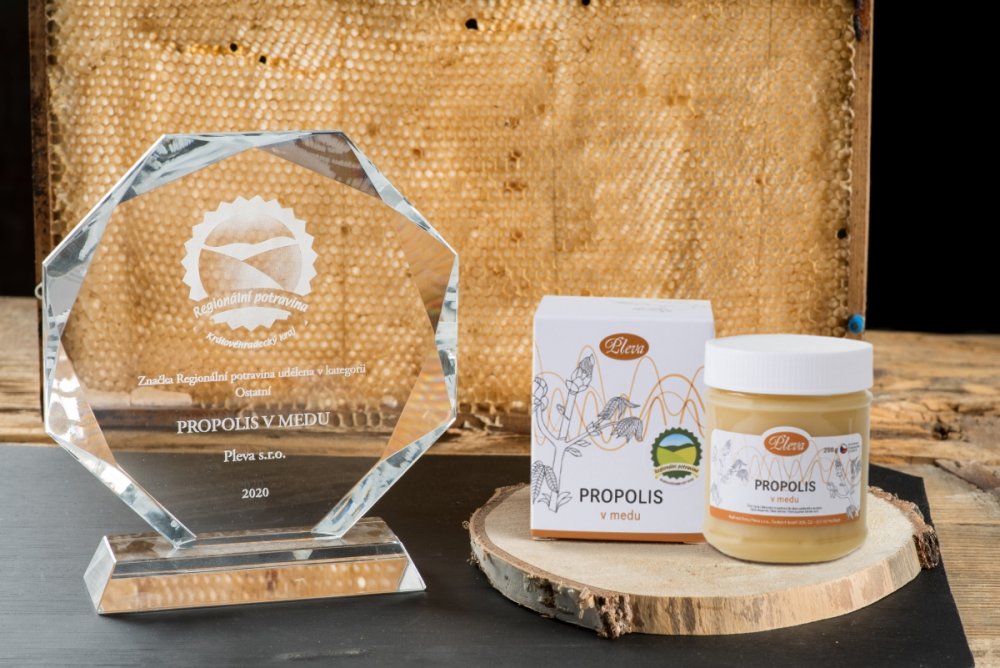 Ocenění Regionální potravina Královéhradeckého kraje 2020 pro Propolis v medu