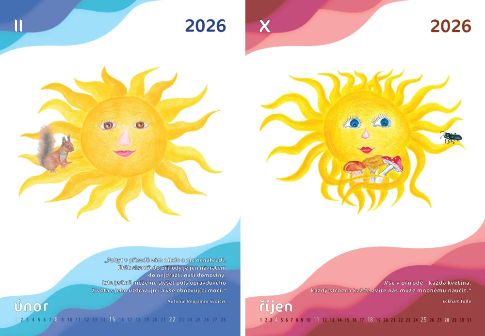 Kalendář sluníčka 2026 Hana Plevová